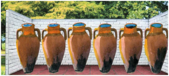 six stone water jars