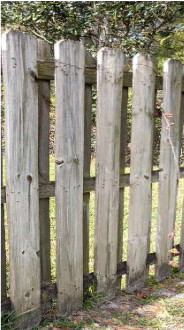 A close up of a fence