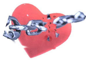 heart with broken chain