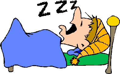 man in bed, snoring